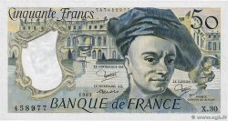 50 Francs QUENTIN DE LA TOUR FRANKREICH  1983 F.67.09 fVZ