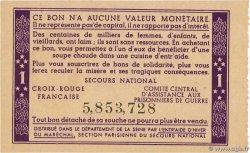 1 Franc BON DE SOLIDARITÉ FRANCE Regionalismus und verschiedenen  1941 KL.02D2 fST