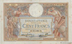 100 Francs LUC OLIVIER MERSON type modifié FRANKREICH  1939 F.25.39 fSS
