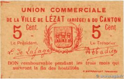 5 Centimes FRANCE Regionalismus und verschiedenen Lezat 1914 JP.09-037 fST