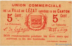 5 Centimes FRANCE regionalism and miscellaneous Lezat 1914 JP.09-037 AU