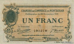 1 Franc FRANCE Regionalismus und verschiedenen Montauban 1914 JP.083.06 SS