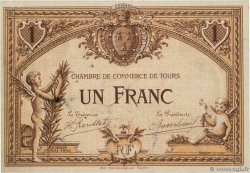 1 Franc Spécimen FRANCE Regionalismus und verschiedenen Tours 1915 JP.123.02 VZ