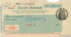 2994,45 Francs Annulé FRANCE regionalismo e varie Paris 1924 DOC.Chèque BB