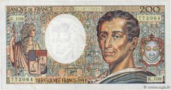 200 Francs MONTESQUIEU FRANCE  1992 F.70.12a F+