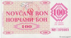 100 Dinara BOSNIA HERZEGOVINA Tesanj 1992 P.006d