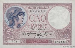 5 Francs FEMME CASQUÉE modifié FRANCE  1939 F.04.14 SUP