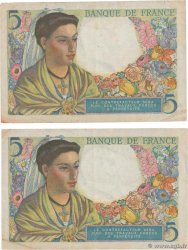 5 Francs BERGER Lot FRANKREICH  1943 F.05.01 S