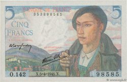 5 Francs BERGER FRANCE  1945 F.05.06
