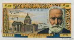 5 Nouveaux Francs VICTOR HUGO FRANCE  1959 F.56.04 TTB