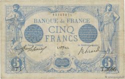 5 Francs BLEU FRANCIA  1914 F.02.22 BC