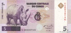 5 Francs DEMOKRATISCHE REPUBLIK KONGO  1997 P.086A fST+