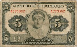 5 Francs LUXEMBURGO  1944 P.43b