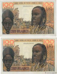 100 Francs Lot WEST AFRICAN STATES  1965 P.002b AU+