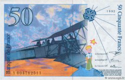 50 Francs SAINT-EXUPÉRY FRANCE  1992 F.72.01b XF