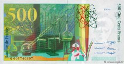 500 Francs PIERRE ET MARIE CURIE FRANCIA  1994 F.76.01 FDC