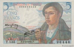 5 Francs BERGER FRANCE  1945 F.05.06