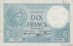 10 Francs MINERVE modifié FRANCE  1940 F.07.24