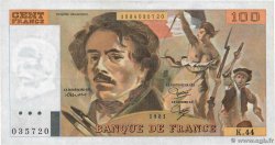 100 Francs DELACROIX modifié FRANCE  1981 F.69.05 TTB