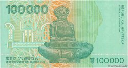 100000 Dinara KROATIEN  1993 P.27a ST