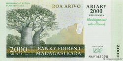 10000 Francs - 2000 Ariary Commémoratif MADAGASKAR  2007 P.093