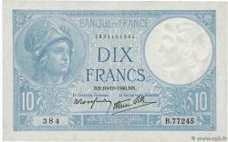 10 Francs MINERVE modifié FRANCE  1940 F.07.16 VF