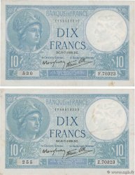 10 Francs MINERVE modifié Lot FRANCE  1939 F.07.04