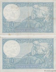 10 Francs MINERVE modifié Lot FRANCE  1939 F.07.04 F+