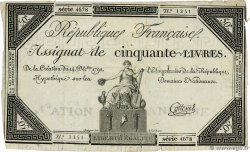 50 Livres FRANCE  1792 Ass.39a