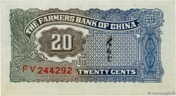 20 Cents CHINA  1937 P.0462 ST
