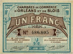 1 Franc FRANCE regionalismo y varios Orléans et Blois 1920 JP.096.03