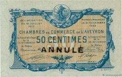 50 Centimes Annulé FRANCE régionalisme et divers Rodez et Millau 1917 JP.108.12 SPL