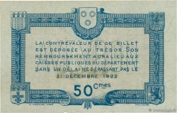 50 Centimes Annulé FRANCE regionalism and various Rodez et Millau 1917 JP.108.12 AU