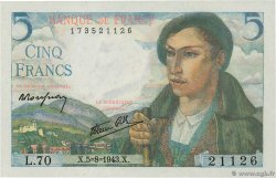 5 Francs BERGER FRANCE  1943 F.05.03