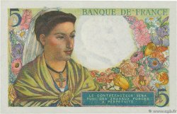 5 Francs BERGER FRANCE  1943 F.05.03 pr.NEUF