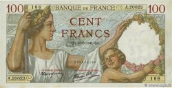 100 Francs SULLY FRANCE  1941 F.26.49