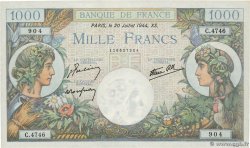1000 Francs COMMERCE ET INDUSTRIE FRANCE  1944 F.39.12 SUP