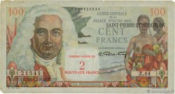 2 NF sur 100 Francs La Bourdonnais SAN PEDRO Y MIGUELóN  1960 P.32 RC+