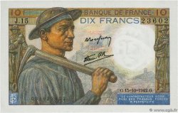 10 Francs MINEUR FRANCE  1942 F.08.04 NEUF