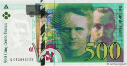 500 Francs PIERRE ET MARIE CURIE FRANCE  1994 F.76.01 pr.NEUF