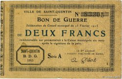 2 Francs FRANCE régionalisme et divers Saint-Quentin 1915 JP.02-2052 TB