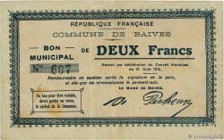 2 Francs FRANCE régionalisme et divers Baives 1915 JP.59-0275 TTB