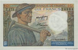 10 Francs MINEUR FRANCE  1949 F.08.20 TTB+