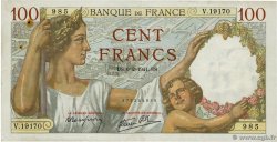 100 Francs SULLY FRANCE  1941 F.26.46