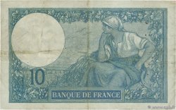 10 Francs MINERVE FRANCE  1922 F.06.06 TB