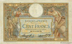 100 Francs LUC OLIVIER MERSON grands cartouches FRANCIA  1934 F.24.13