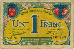 1 Franc FRANCE Regionalismus und verschiedenen Grenoble 1917 JP.063.20