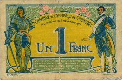1 Franc FRANCE regionalism and miscellaneous Grenoble 1917 JP.063.20 VG