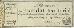 25 Francs avec série FRANCE  1796 Ass.59b TTB