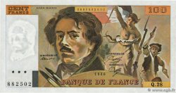 100 Francs DELACROIX modifié FRANCE  1980 F.69.04a TTB+